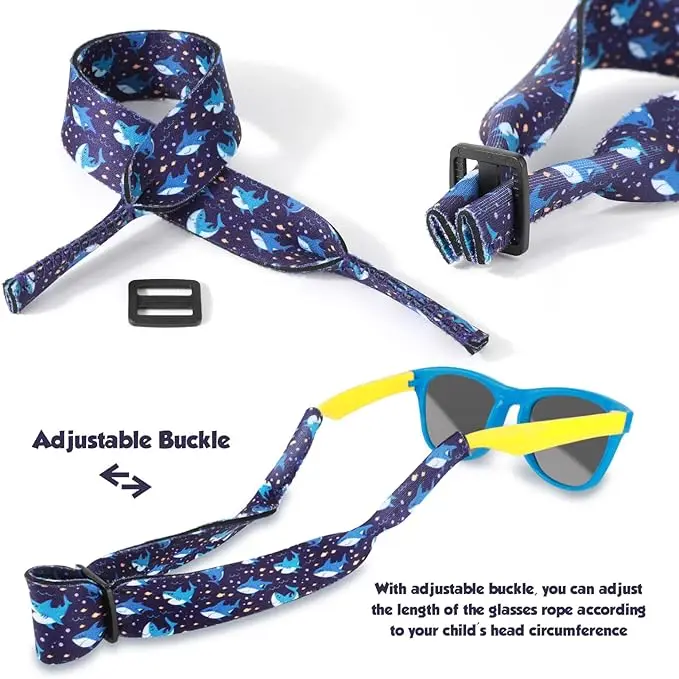 BSBH Multiple Custom Printed Neoprene Floating Sunglasses Lanyard Water Sports Neck Strap Soft & Durable Holder Lanyard Unisex