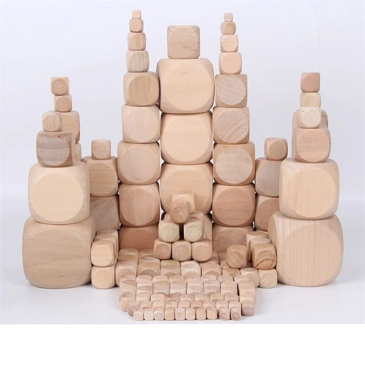 8-80mm Wood Blank Dice Wooden Natural Unfinished Dice  Customized Wooden Dice