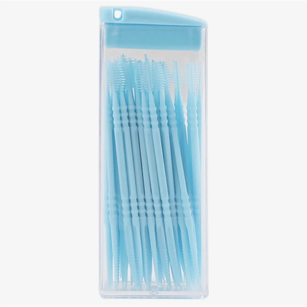 High Quality reusable Plastic tooth pick  flossing toothpicks with interdental brush