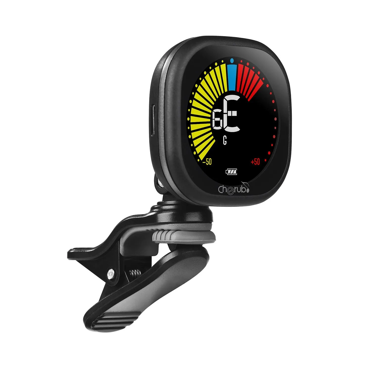 Cherub WST-670 Rechargeable Clip-on Guitar Tuner with LCD Color Display