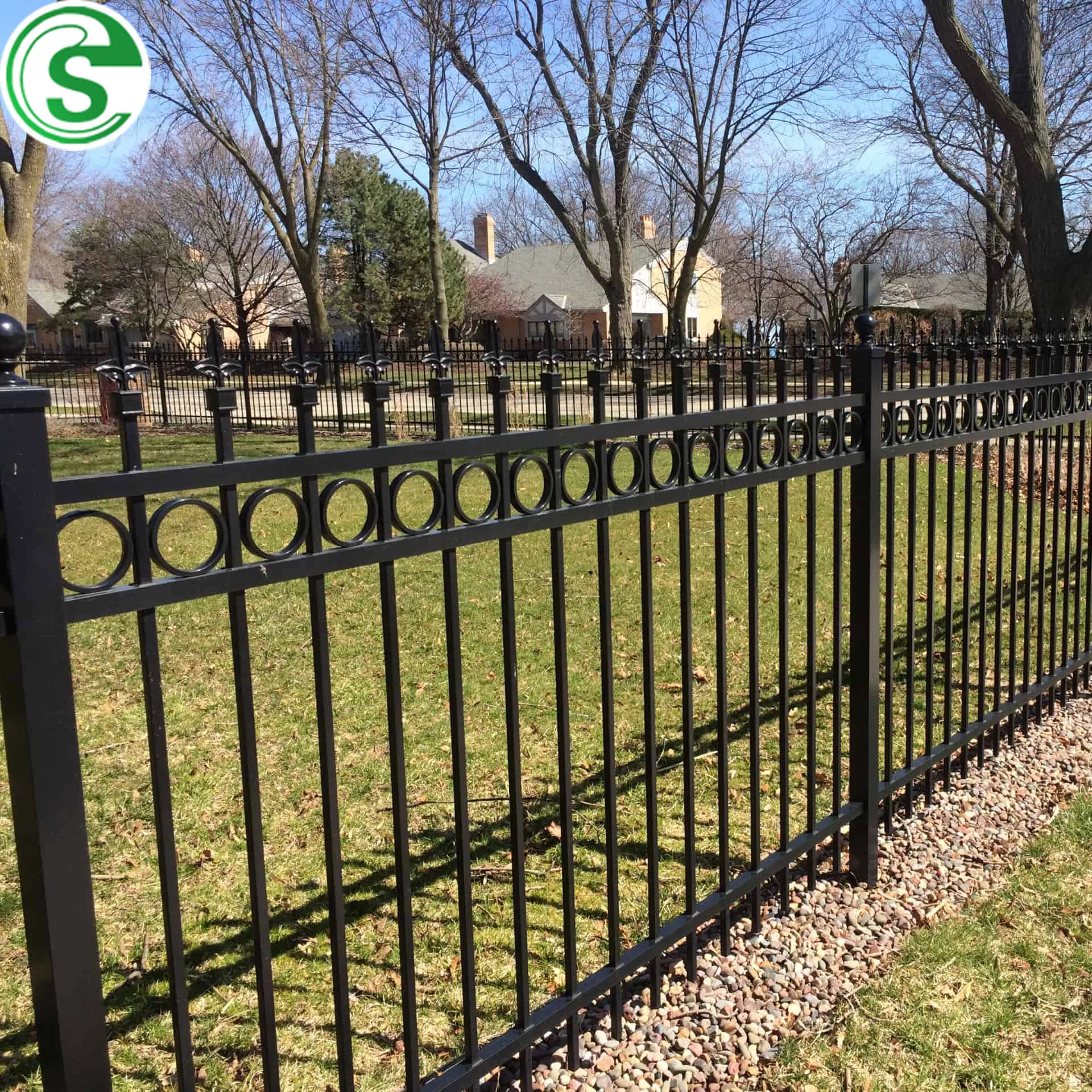 new arrival customized tubular fencing panels galvanized security steel fence