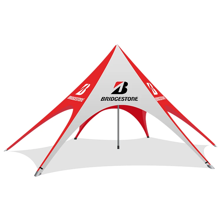 GlobalTent Custom All Size Ez Up Outdoor Advertising Single/Double Peak RPET Star Tent Canopy For Event