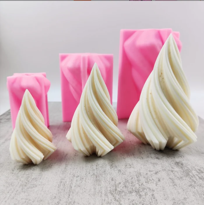 13084 DIY l Cone Rotating Candle Mold Silicone scented Candle Mould