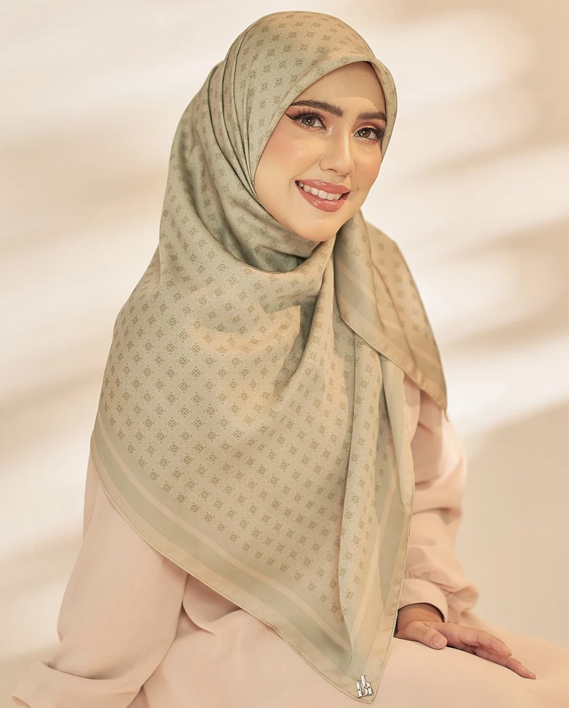Custom Logo Print Monogram  Premium Cotton Voile Tudung  Bawal  Square Silky Cotton  Printing Shawl Scarf Malaysia