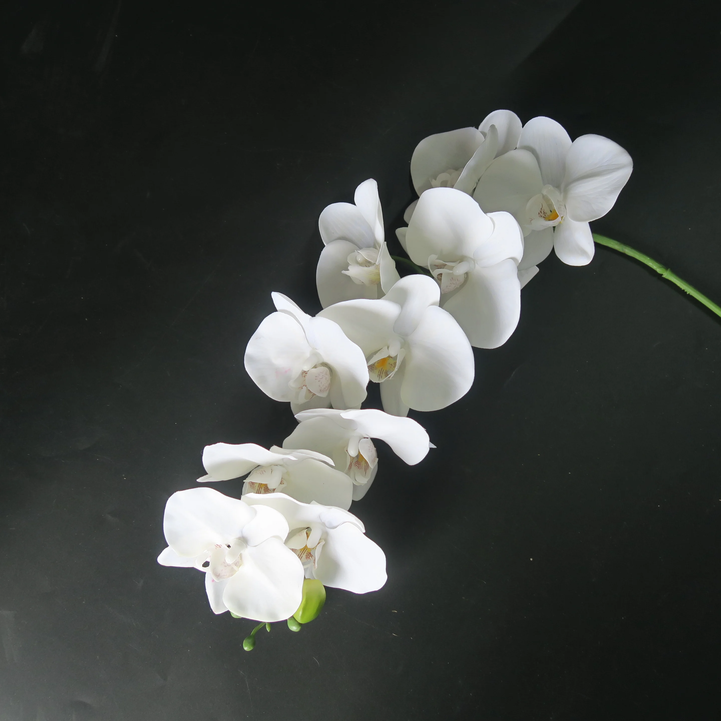 High quality 97CM 10 flowers and 2 buds phalaenopsis artificial latex orchid