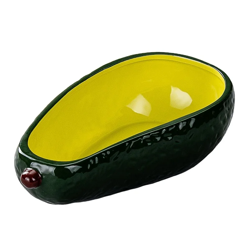 Ceramic avocado shape salad bowls creative large serving bowls customize porcelain bowl