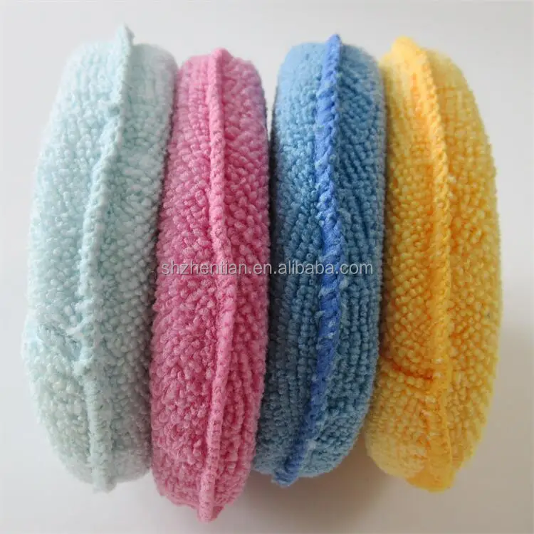 Professional Premium Soft Car Care Polishing Sponge Microfiber Car Wax Applicator Pad