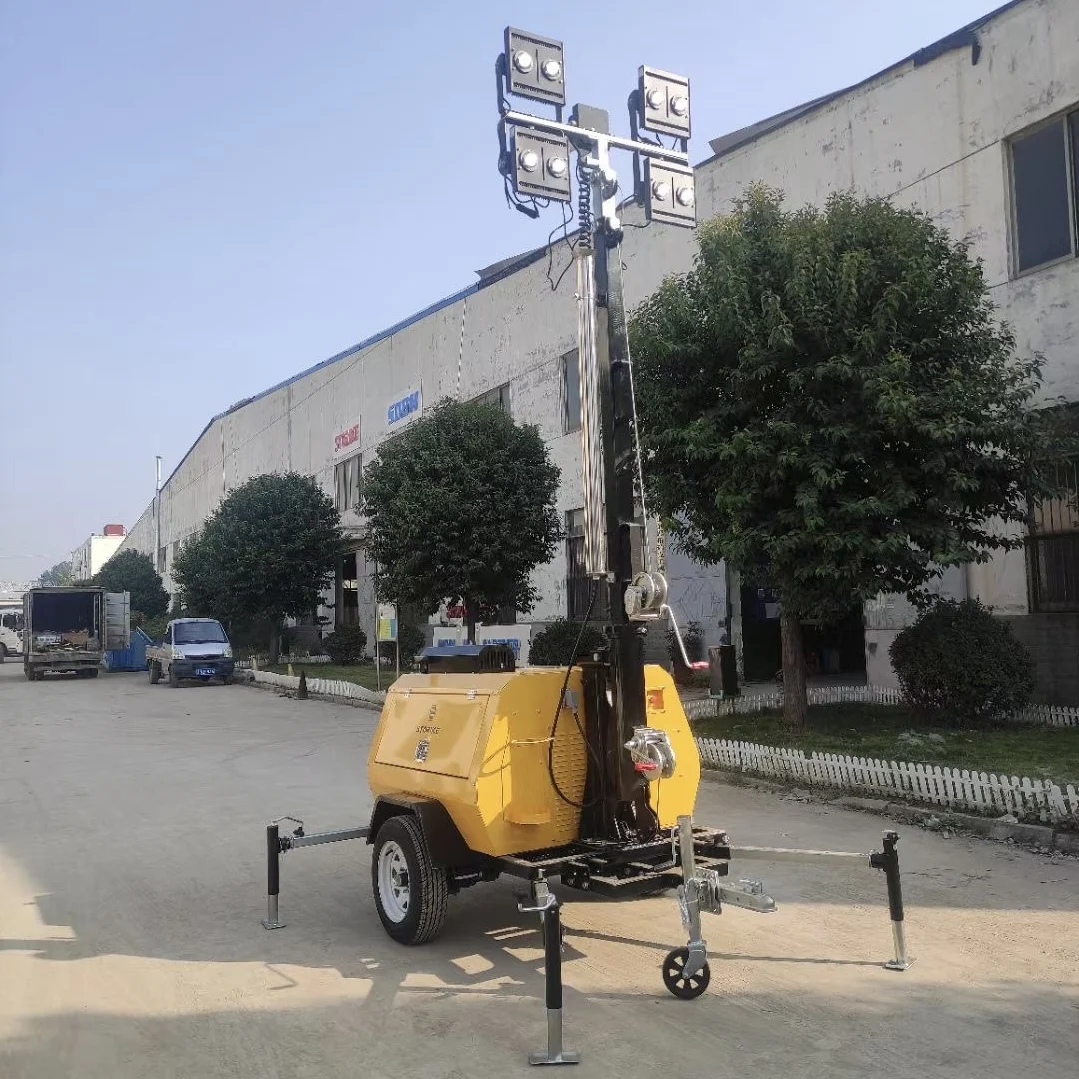 Outdoor lighting Lighting tower 5m 7m 9m Diesel engine EPA EURO5 certified engine