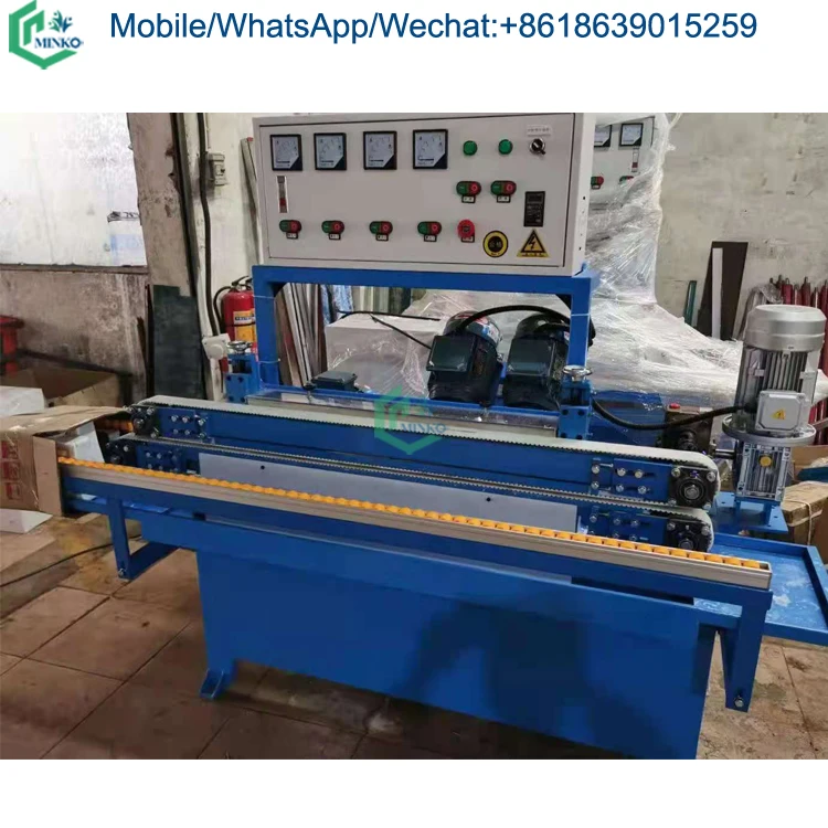 portable glass beveling edging corner processing machinery straight line glass mirror edge polishing machine