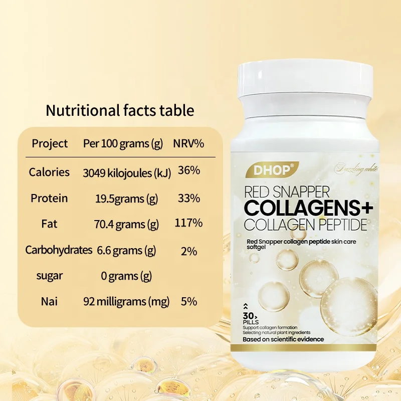 DHOP Red Snapper Collagen Peptide Revitalizing Skin Callagen Pills Skin Care Collagen Tablets