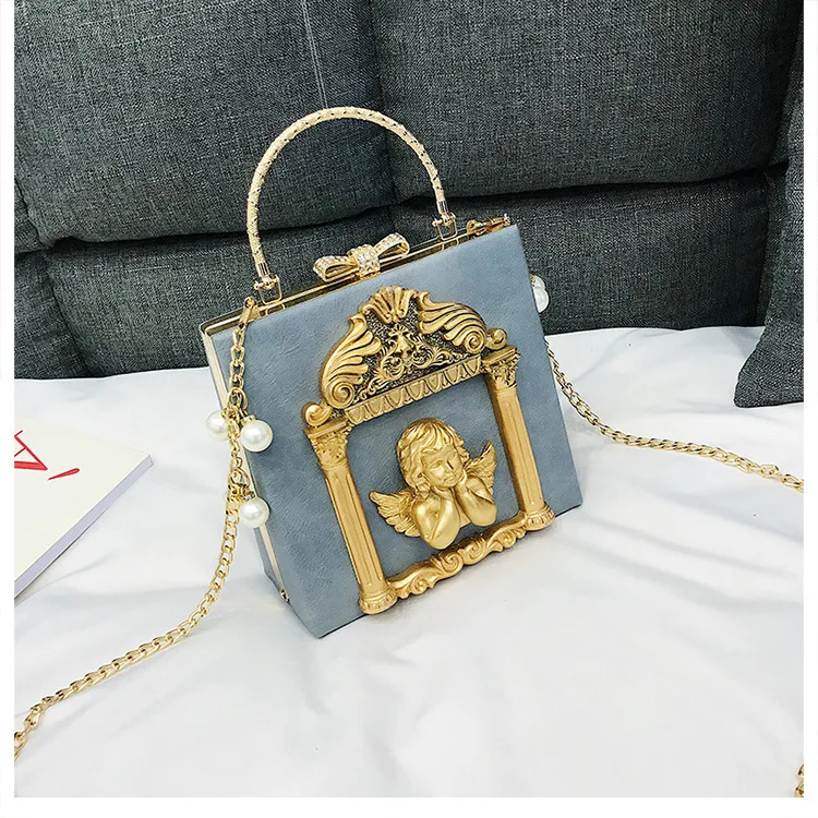Дамские сумочки в стиле ретро с изображением ангела, коллекция 1688, прекрасная сумка на цепочке, Прямая поставка