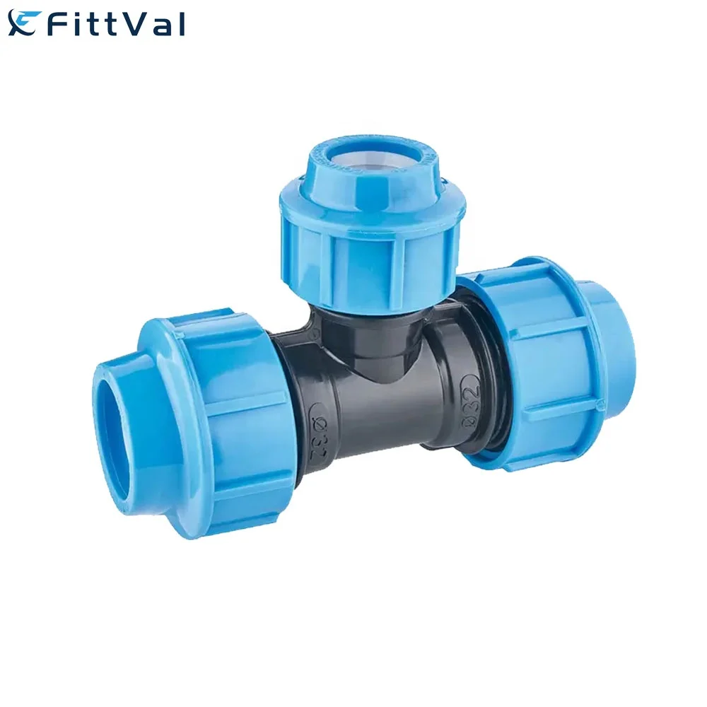 Wholesale PE Pipe Ball Valve PP Compression Fitting 25mm Plastics PP HDPE Compression Water System