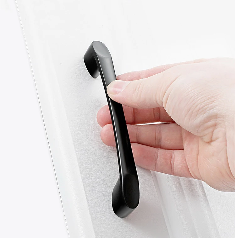 WEKIS American Classic Pop Furniture Accessories Black Kitchen Cabinet Pulls  Hardware Black Appliance Pulls Black Cup Handles