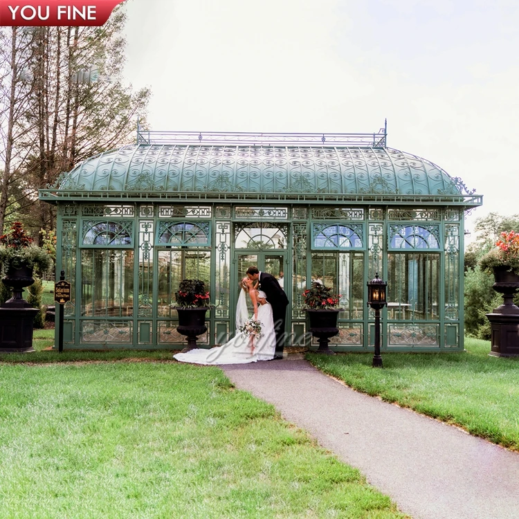 Outdoor Garden Large Green House Wrought Iron Pavilion