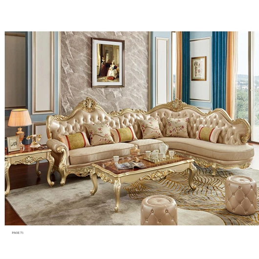 Hotel Furniture Luxury Lounge Sofa Simple Style Living Room Sofa Antique Wooden Modern Solid 3 Seater Sofa Set