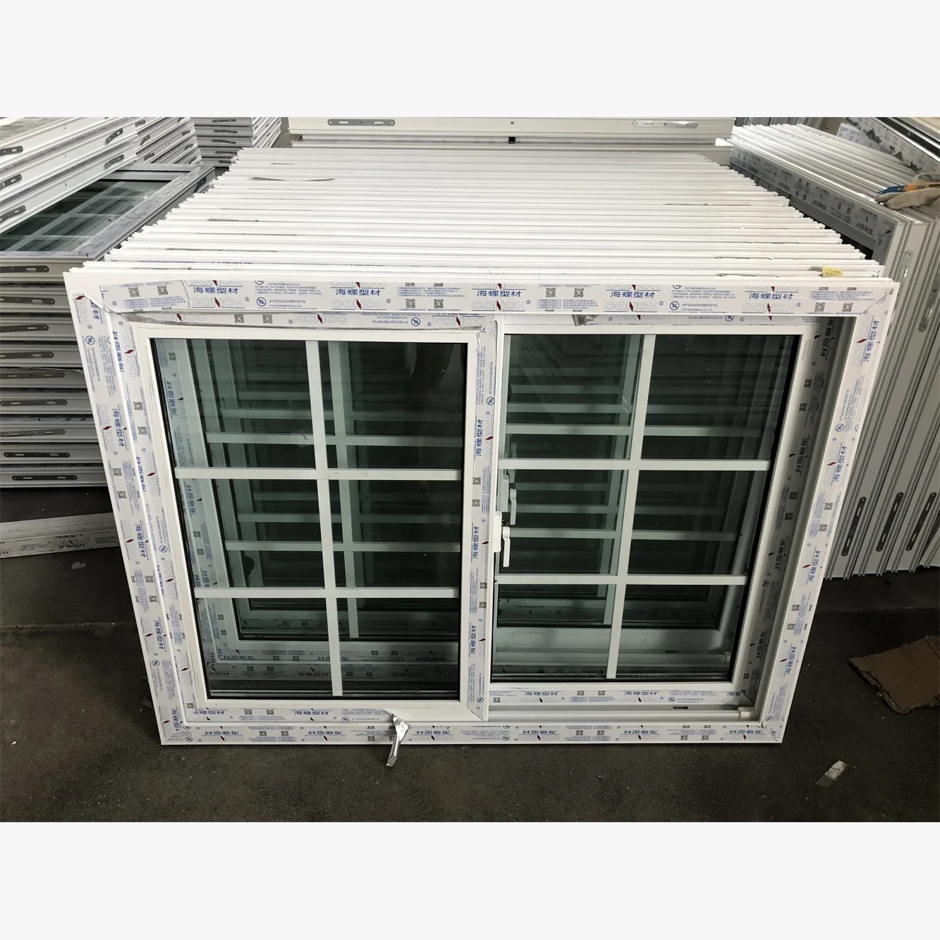 upvc sliding windows with double glazing 5mm tempered glass 2 panel sliding window