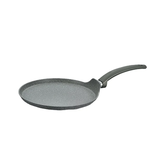Crepe Pan Nonstick Tortilla Pancake Dose Tawa Pan for Induction Round Flat Skillet Pizza Pan (9.5in)