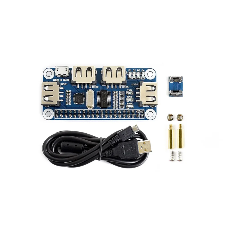 AIsmartlink  WAVESHARE Raspberry PI 4/Zero W/ 3B/3B Plus USB expansion Board module HUB USB