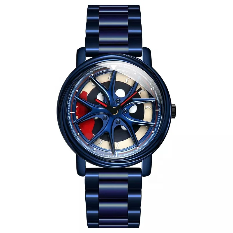 New product Wheel Dial Car Watches Design Car Wrist Watch 360 Degree Rotating Sport Quartz Watch