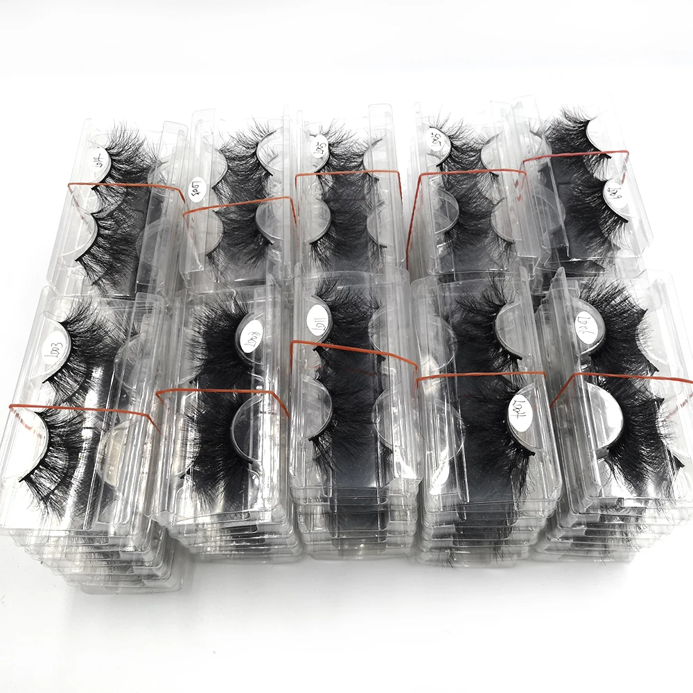 25mm lashes 50 pairs 3d mink lashes wholesale lots bulk 100 real mink eyelashes dramatic long false eyelashes with tray no box