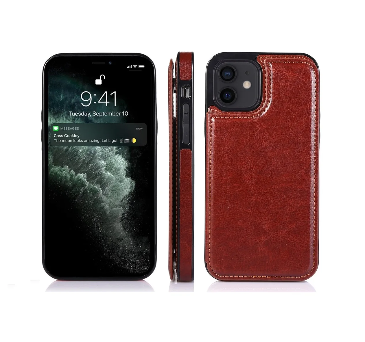 2023 RFID PU leather card holder phone case wallet for iphone 12 pro max phone