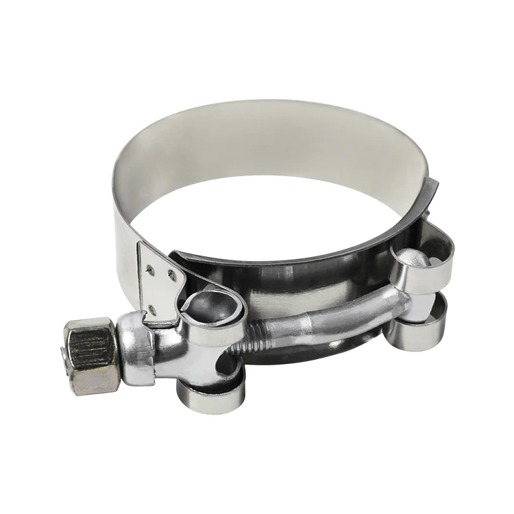 Adjustable Stainless Steel 201/304 T Bolt Hose Clamp T-bolt Clamps for Hydraulic Silicone Hose Heavy Duty Single Bolt Hose Clamp