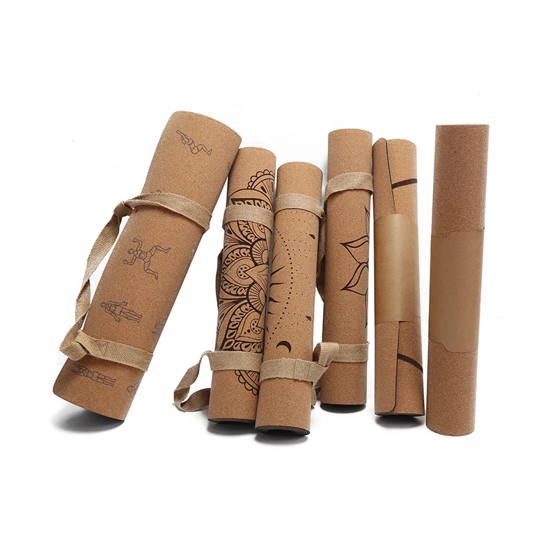 Natural Rubber Yoga Mat Cork Set Organic Joga Cork Rubber Mat,Custom 4mm 5mm Thick Yoga Met Eco Friendly Yoga-matte