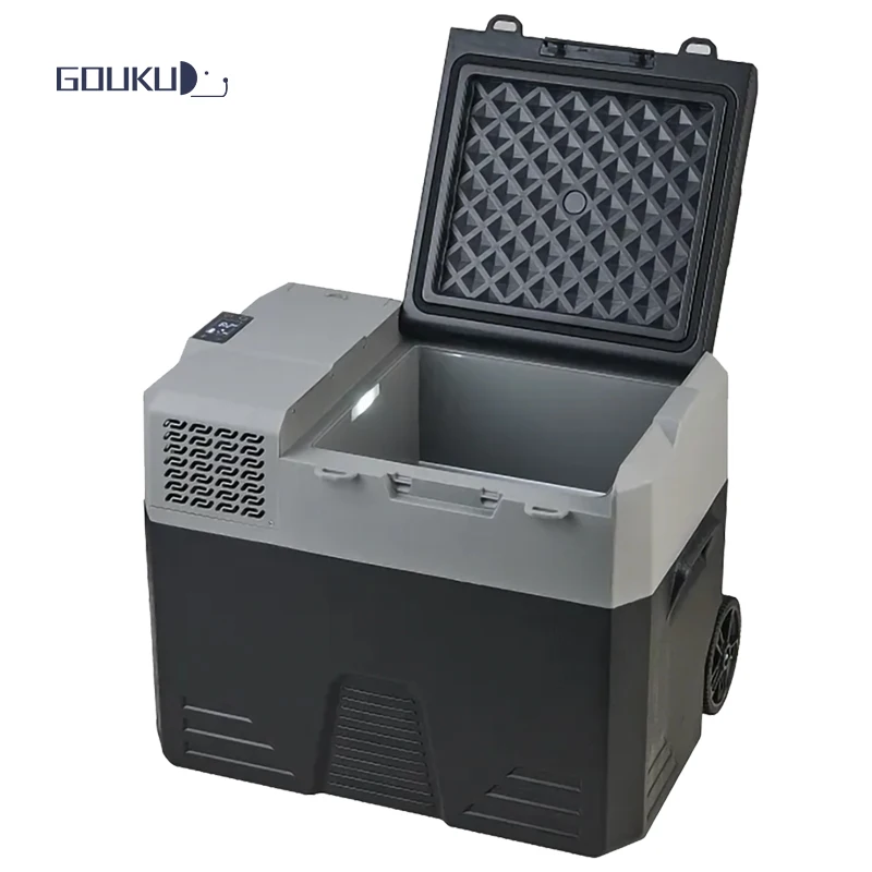 42L Portable Car Fridge Battery dc compressor refrigerator portable plastic mini fridge freezer for car camping