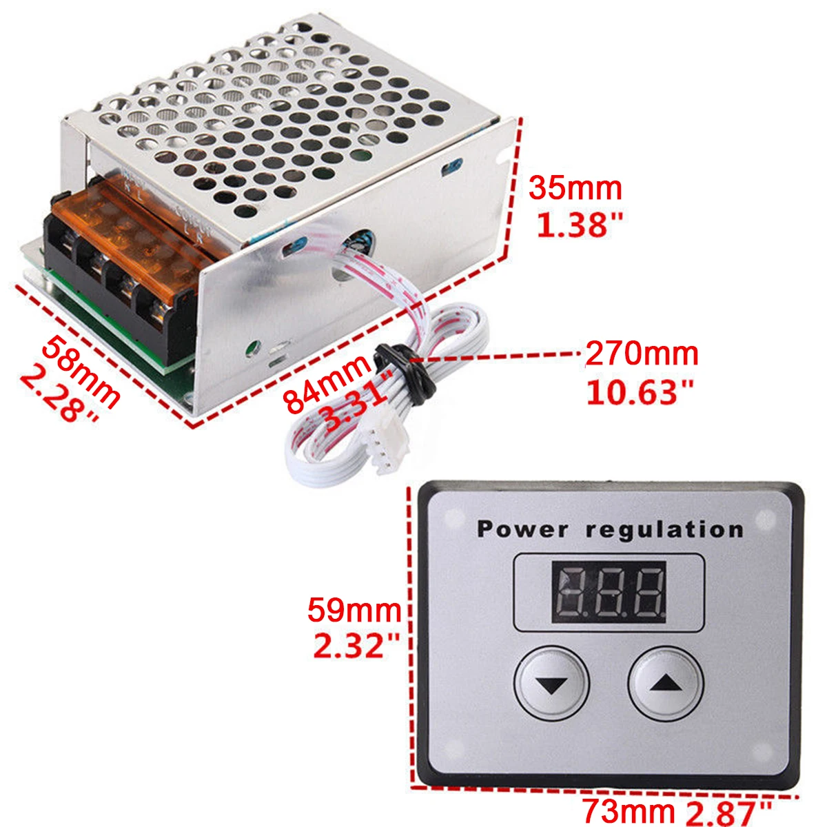 4000W 220V AC SCR Voltage Regulator Dimmer Electric Motor Speed Temperature Controller for Water Heater Small Motors