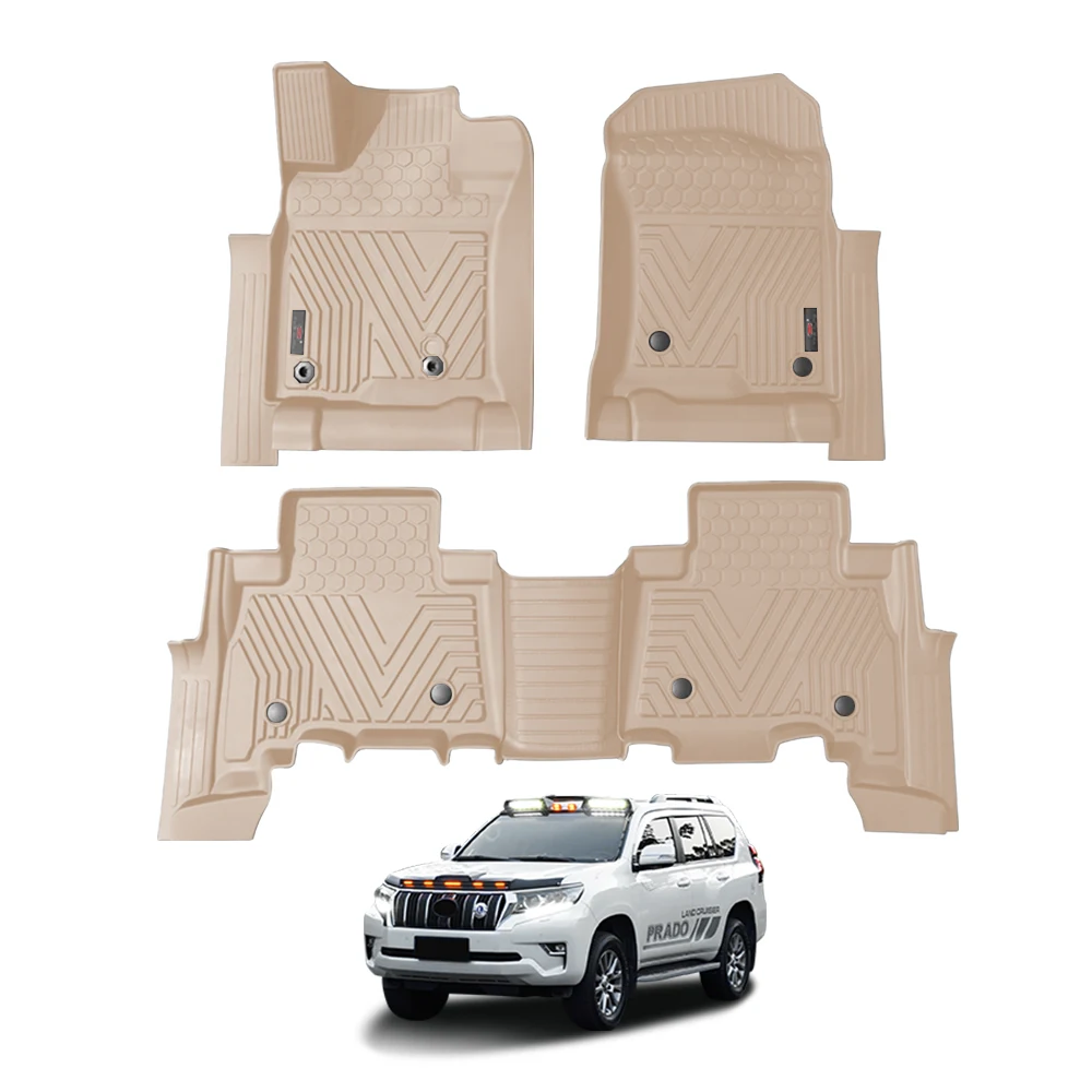 Противоскользящие коврики для салона автомобиля TXR кремового цвета 5D Toyota Land Cruiser FJ 150