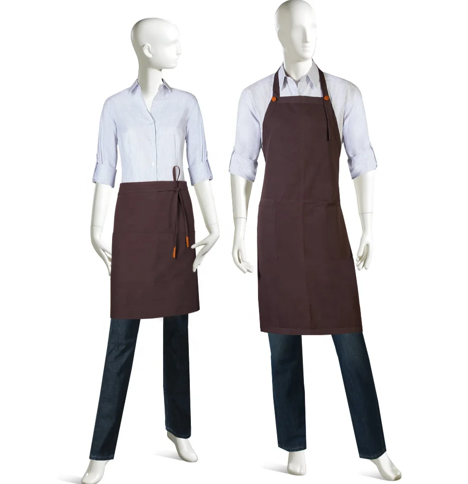 Cheap long sleeve cotton fabric custom hotel staff uniform housekeeping tops with apron