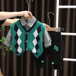 2022 children wear kids 1-5 years little boy hoodie and denim pants organic cotton baby sweatshirt