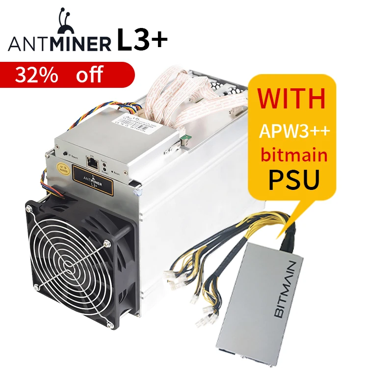 
best price Litecoin Miner Bitmain Antminer L3+ 504m 800w L3+ with PSU mining Litecoin machine 