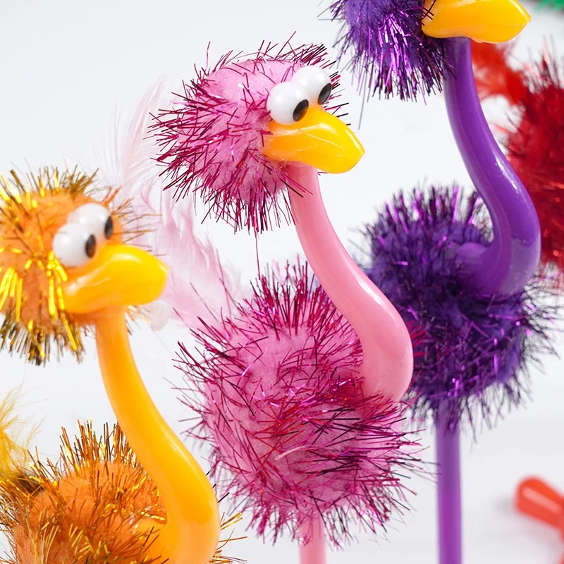 Hot Selling Ostrich Toy Pen Plastic Stationery Office Learning Chinese Oil Pen Small Gift Pen