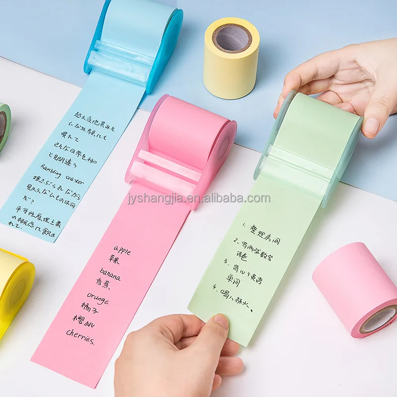 Custom logo bright color strong adhesive roll Sticky Notes round paper pad