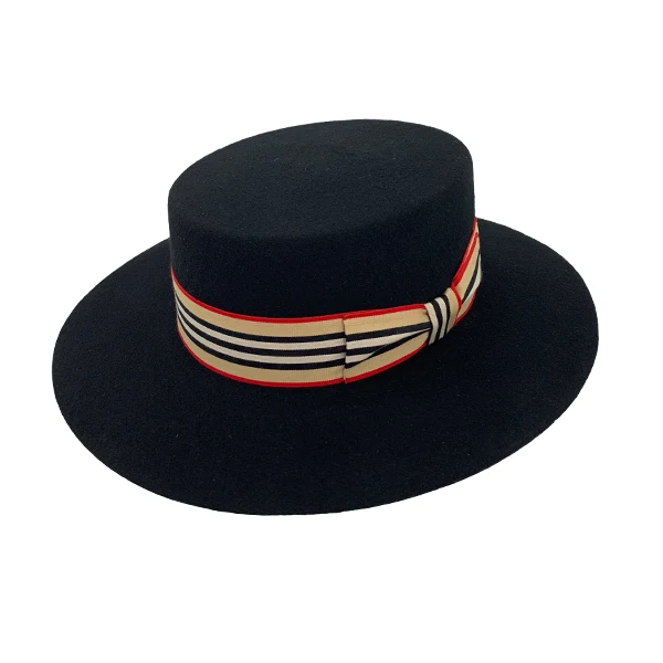 
Custom Fashion Green 100% Wool Felt Wide Brim Men Pork Pie Hats 