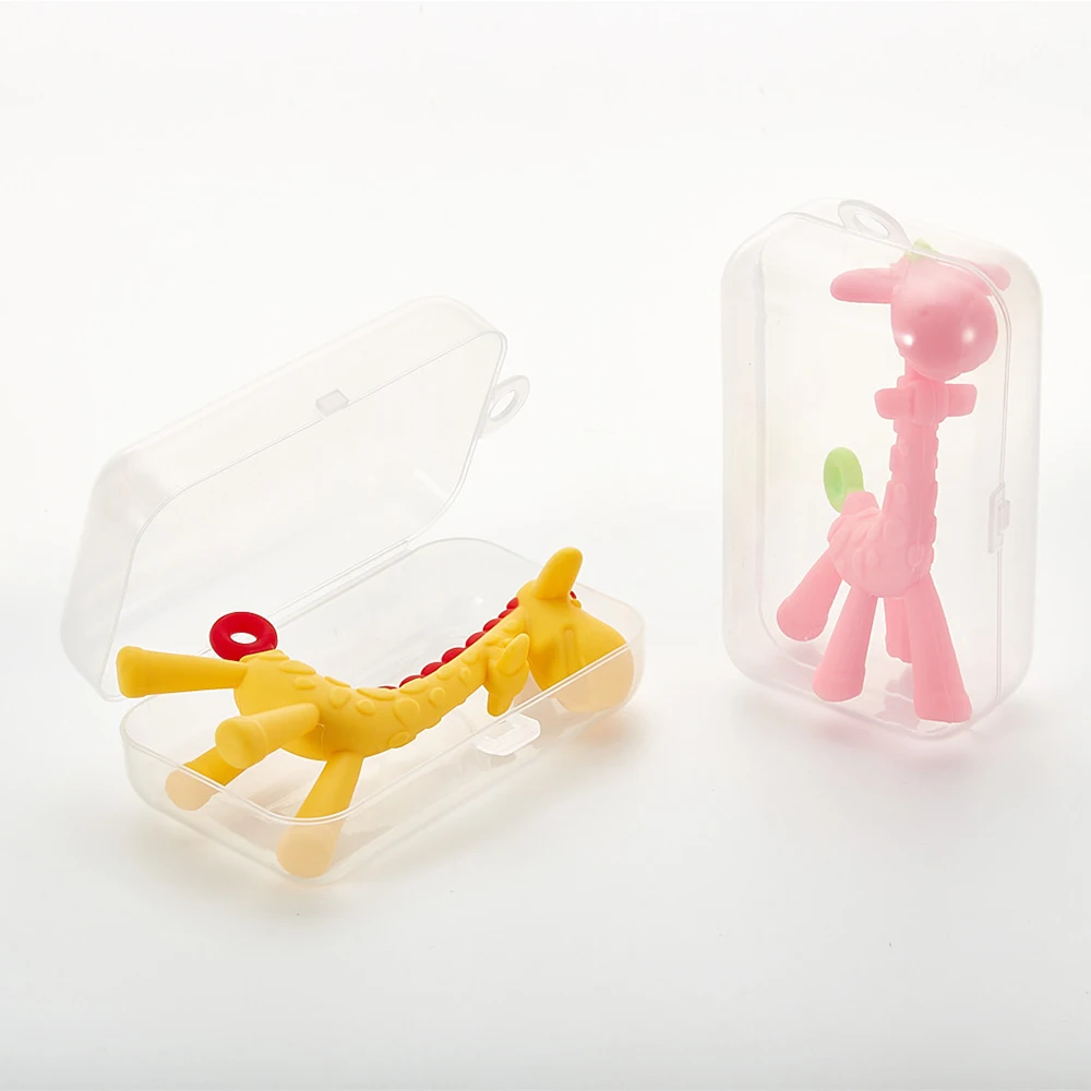 
Giraffe design BPA free food grade silicone newborn baby teether teething toy 