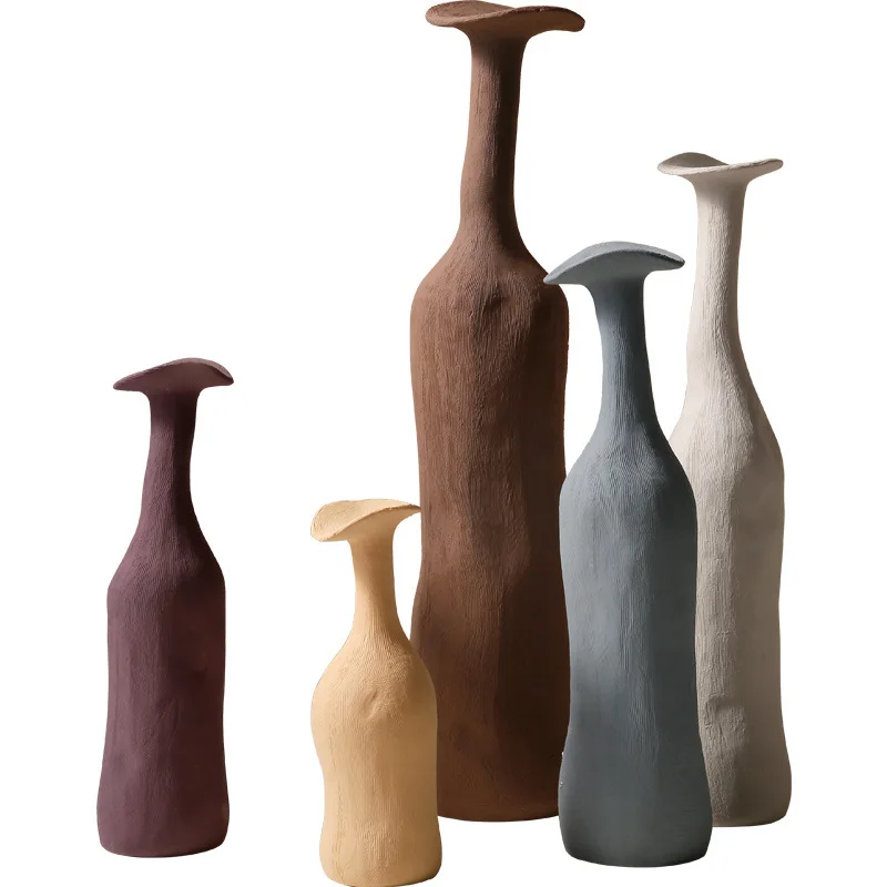 Nordic Molandi Creative Ceramic Vase Decoration Simple Art Plain Embryo Porch Living Room Flower Vase