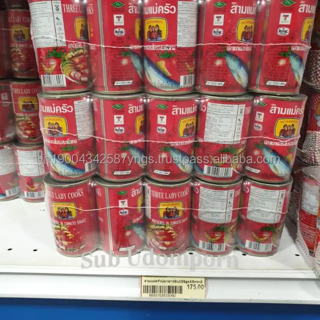 canned fish Mackerel  canned fish deli thai food Mackerel fish in tomato sauce 155 g/tube