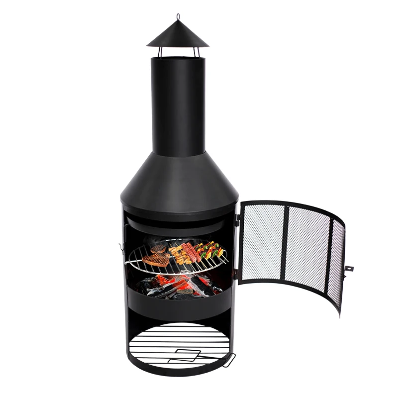 Современная Садовая уличная решетка для барбекю большая круглая чаша огня пивная бутылка в форме костра