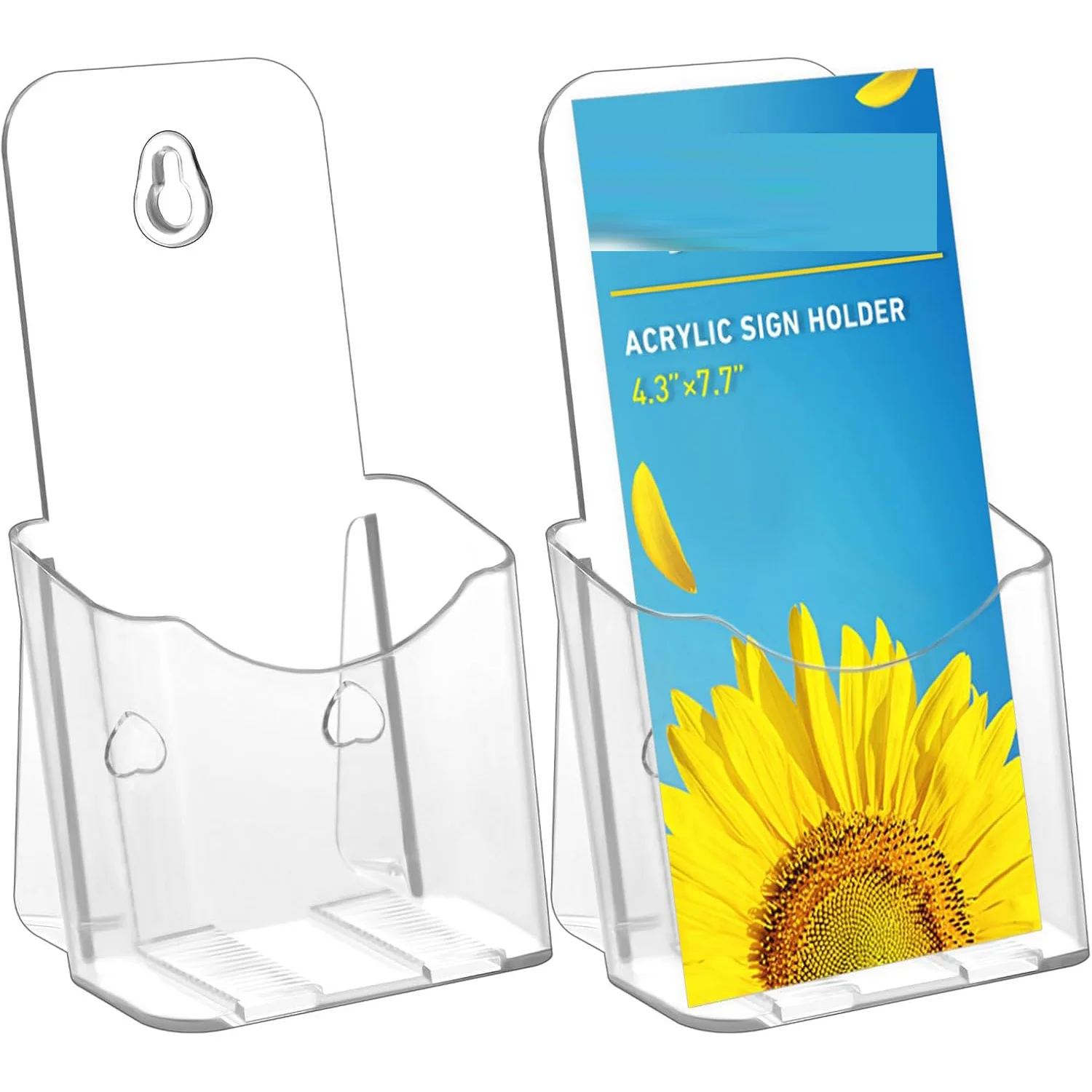 4x9 Slant Back Clear Table Menu Card Stand Sign Holders Plastic Pamphlet Flyer Holder Acrylic Brochure Holder Stand