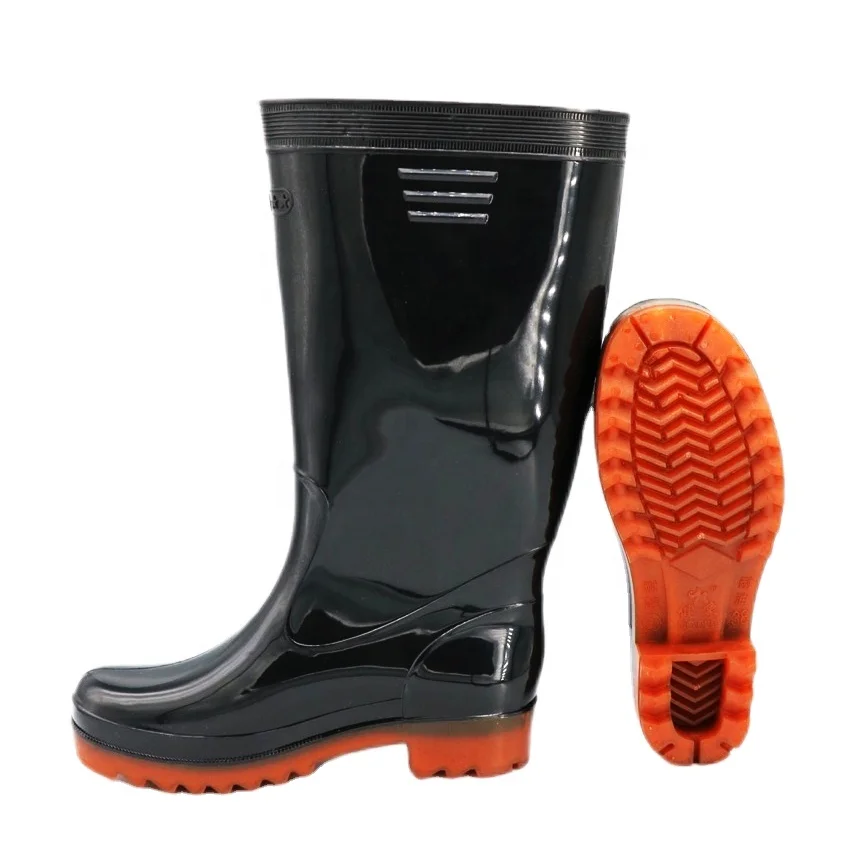 Low price PVC customized work high boots cheap boots new design outdoor work rubber boots