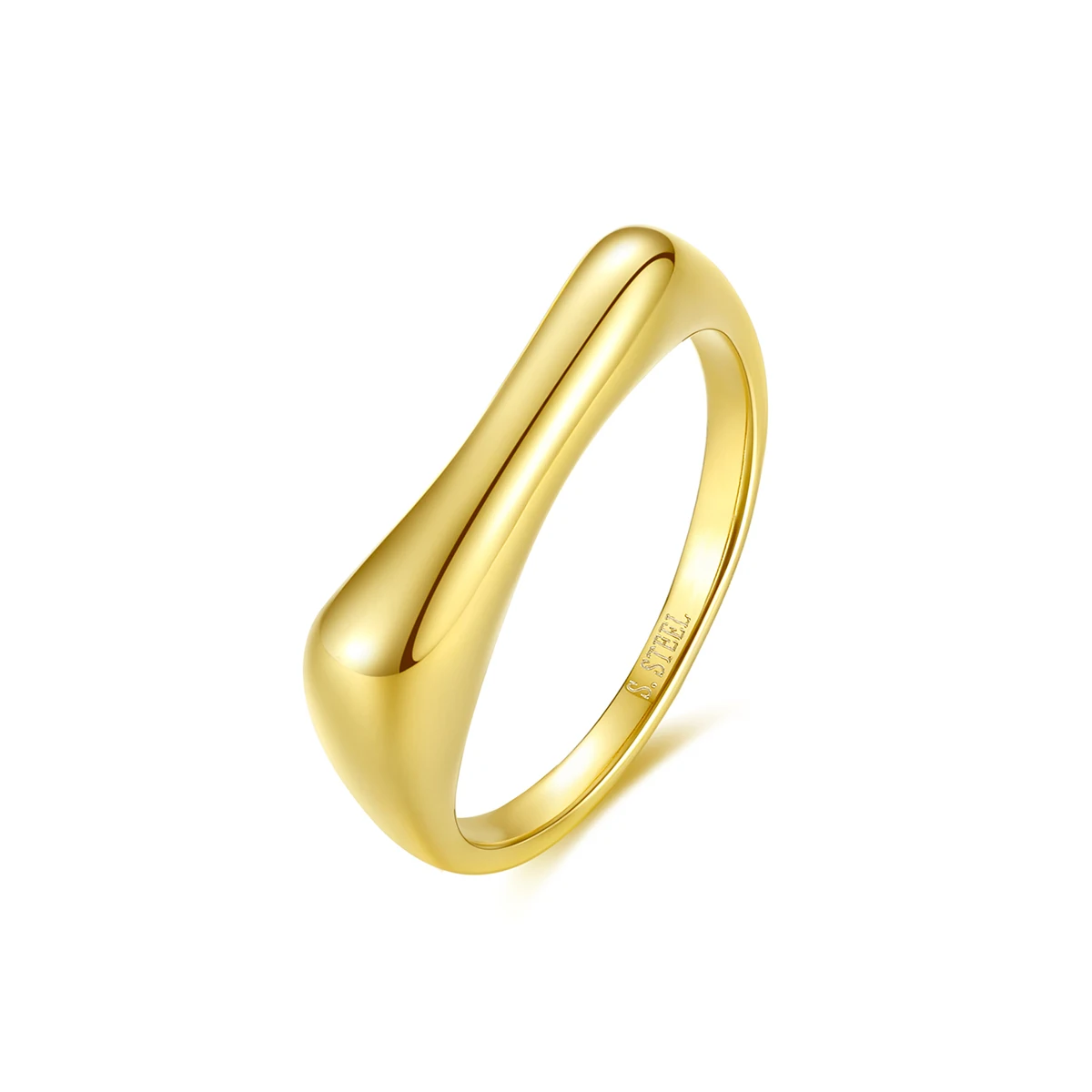 SP-LAM Popular Stainless Steel Metal Luxury Jewellery Woman Fashion Gold Plated Gift Jewelry Punk Ring