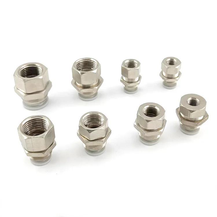 PMF10-02   Internal Thread Baffle Straight-Through Quick Connector 4 6 8 10 12mm One Touch Quick Air Hose Fitting Pneumatic