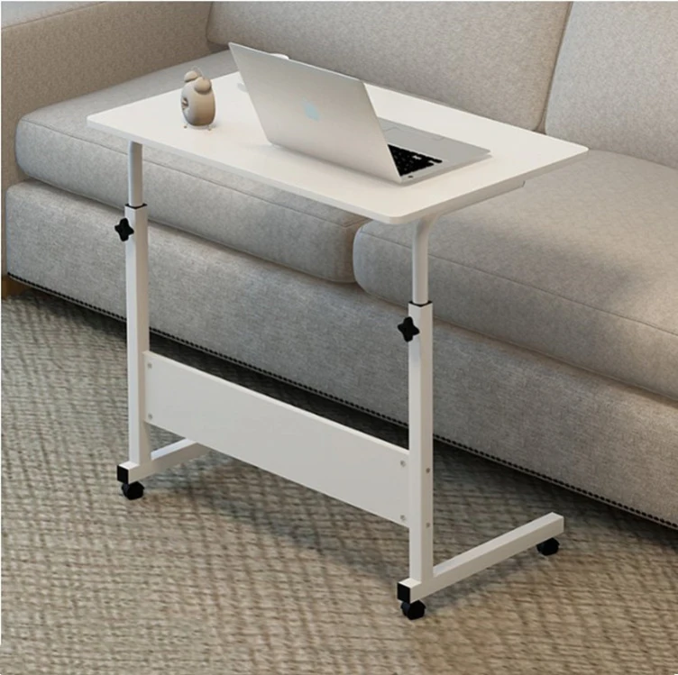 student study height adjustable top wooden modern cheap computer desks laptop table with mobile wheels