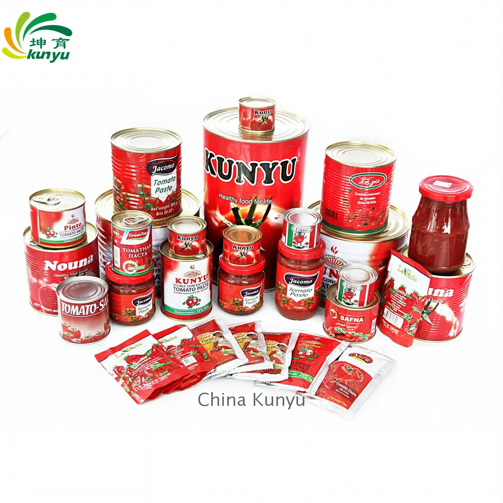 Best Quality All size canned tomato paste tinned tomato paste in easy open canned