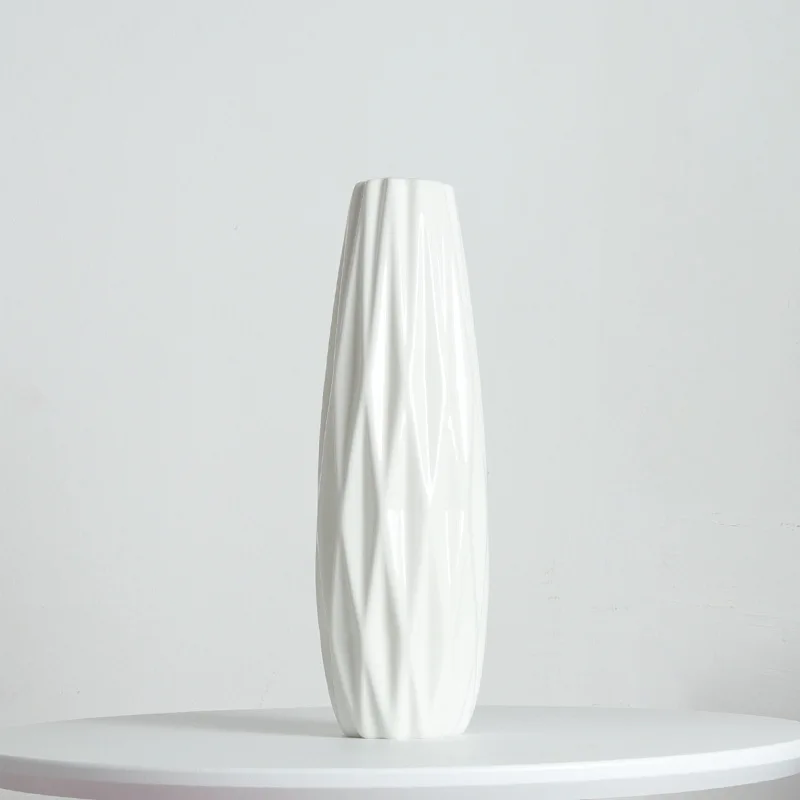 Wholesale Ceramic jade vases creative modern white minimalist for home living room decorations hydroponic flower arrangement