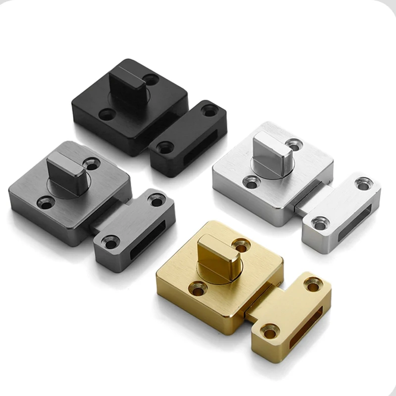 No punching latch bathroom door latch anti-theft buckle door lock bedroom anti-lock artifact buckle hasp surface-mounted lock