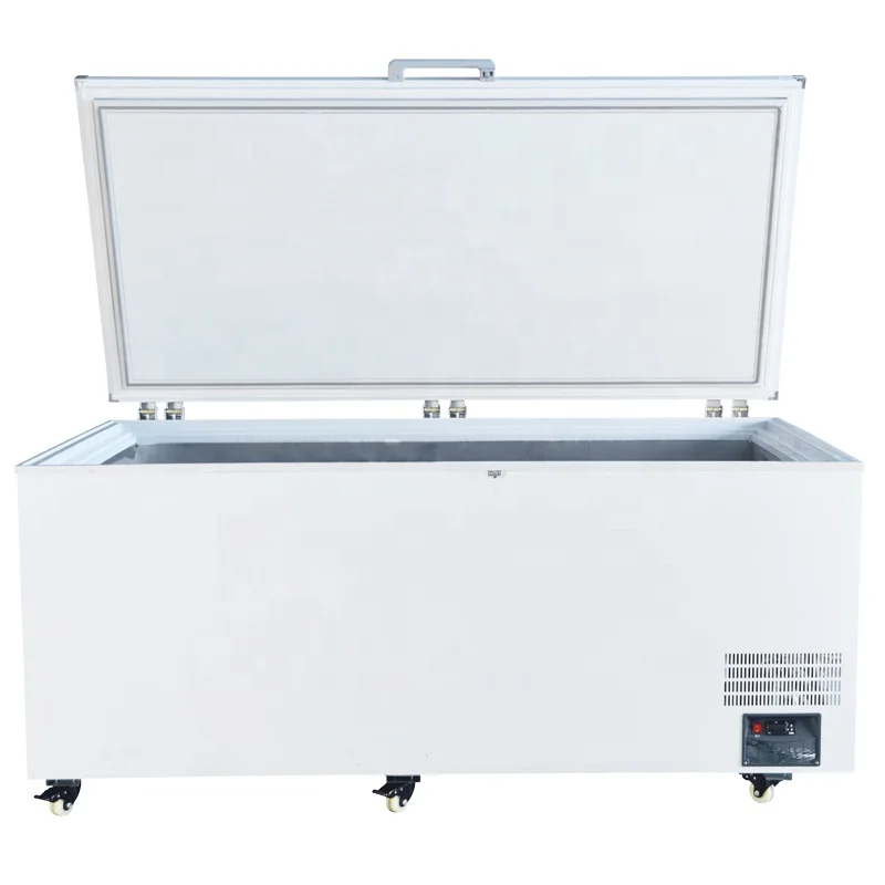 Hotel 1000l large size ultra-cold chest freezer -80degree supermarket refrigerator