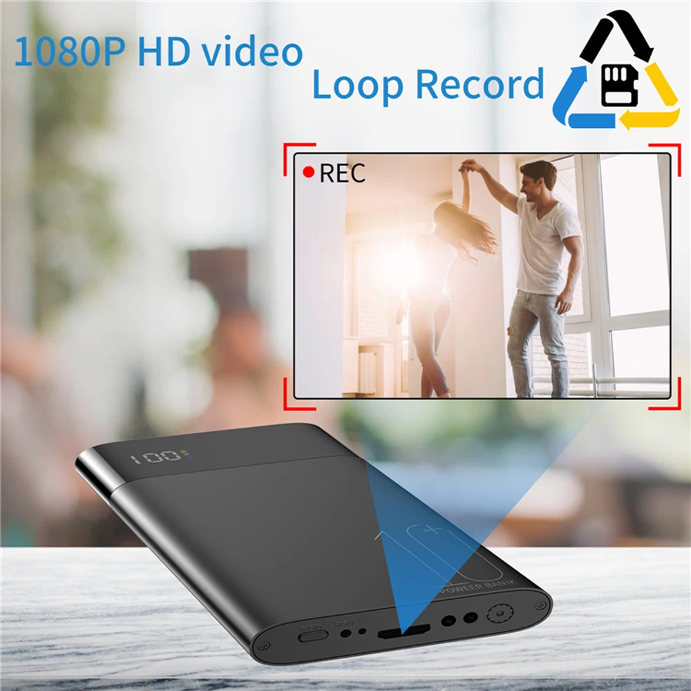 Hot Sale C10 WIFI Power Bank Portable Spy Camera 4K Battery Powered Disguised Hidden Power bank Video Recorder